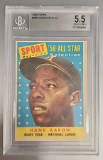 BGS 5.5 - 1958 Topps - Sport Magazine '58 All Star Selection Hank Aaron #488