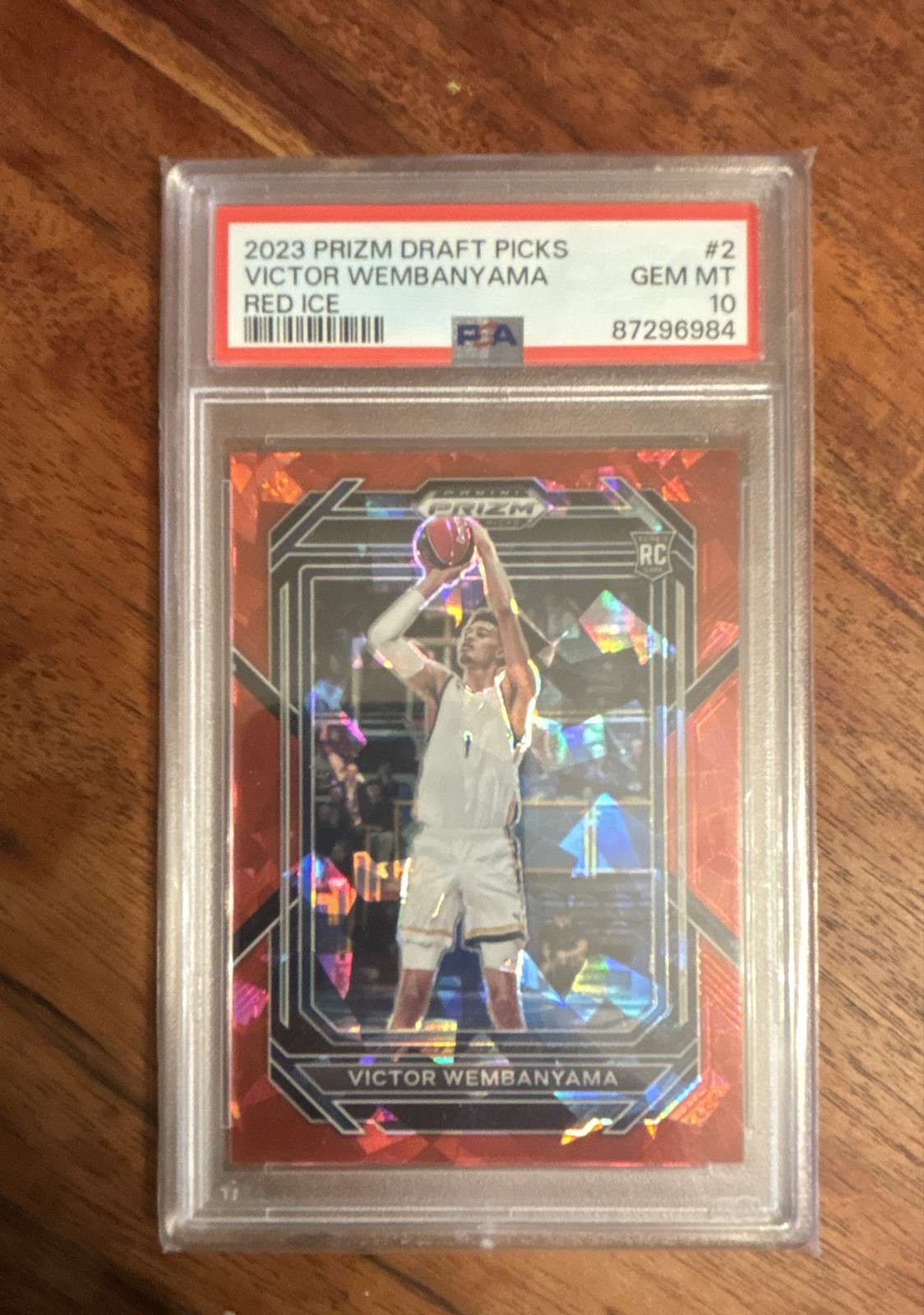 2023-24 Panini Prizm Draft Picks - Victor Wembanyama #2 Red Ice Prizm (RC)PSA10
