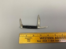 Vintage Kutmaster Stockman Folding Knife, Made in USA 3 Blades New York Black