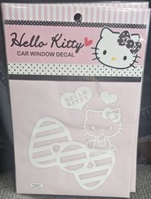 Retro Hello Kitty Car Window Sticker Decal 2001 Bow And Heart Sanrio 7 7.5" E517