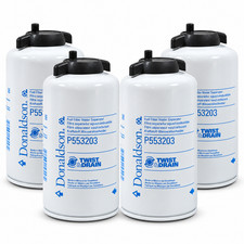 4 Pack Donaldson P553203 Fuel Water Separator 4 Micron Fleece Duramax Cummins 4 Pack Donaldson P553203 Fuel Water Separator 4 Micron Fleece Duramax Cummins