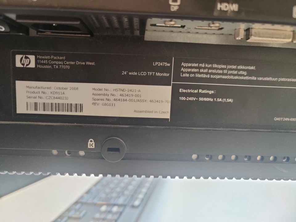 2 x HP LP2475w Monitor 24 Zoll LCD S-IPS 1920x1200 60Hz - Bild 4 von 4