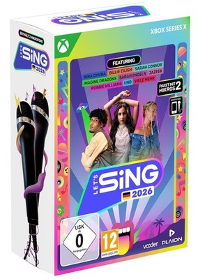 Let's Sing 2026 German Version + 2 Mikrofone   Xbox Series X Neu & OVP