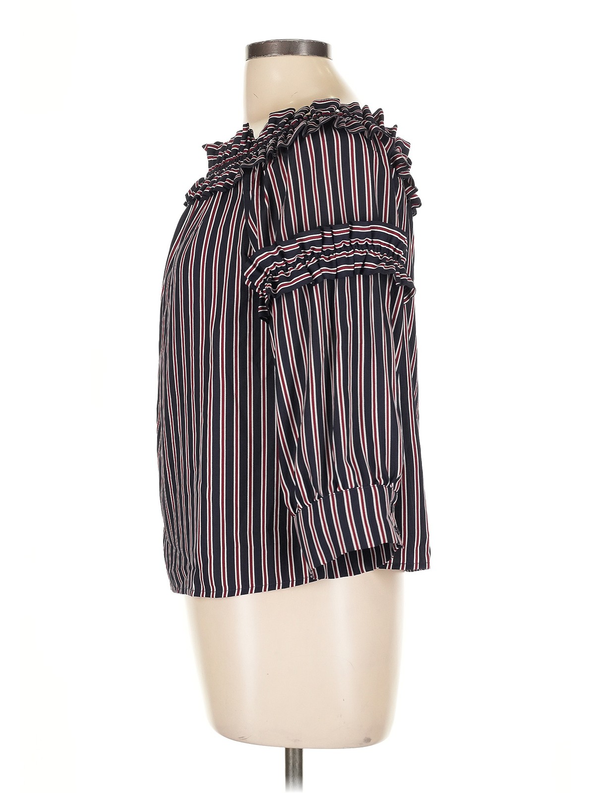 Collective Concepts Women Black 3/4 Sleeve Blouse L