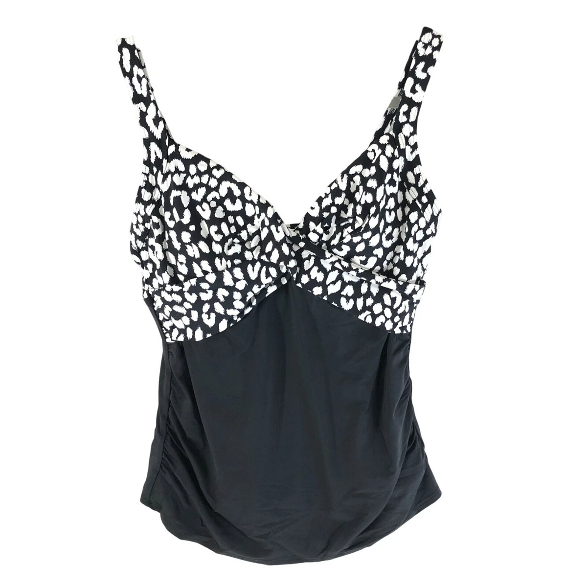 Haut De Maillot De Bain Tankini LANDS' END Avec Armatures - Taille 12 - Motif Géométrique