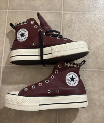 Converse Chuck Taylor All Star High Top Burgundy Leather Sneaker