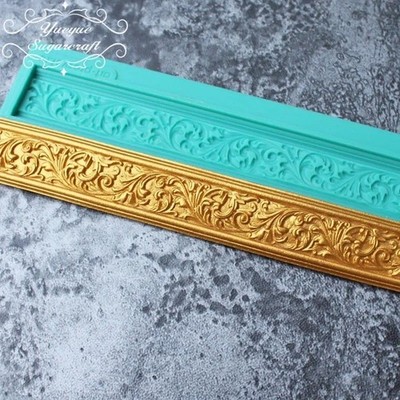 Baroque Silicone Border Mold Scroll Curlicues Filigree Fondant Sugarcraft Mold