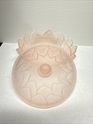 Vintage Frosted Pink Glass Candy Dish?With Lead 5”Wide 1 1/2 Deep Unmarked — photo 4