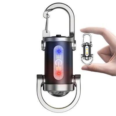 Rechargeable Keychain COB Flashlight Portable Everyday Carry Light Waterproof