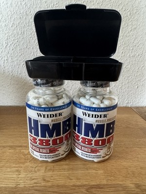 1 Set WEIDER HMB 3800 Regeneration 2x120 Caps MHD 05/2014 abgelaufen + Pillenbox