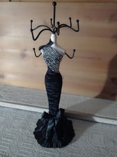 Schmuckpuppe, Kettenhalter, Ringehalter, ca. 37cm, elegant