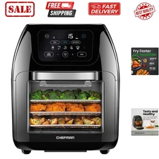 Digital Convection Oven and Air Fryer: 10L Family Size, Auto Shut-off Feature