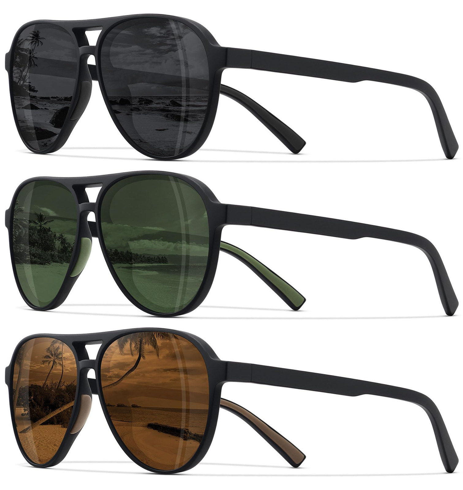 Polarized Aviator Sunglasses for Men Women Classic Retro Aviators Sports Driv...