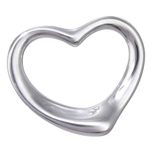 Tiffany Elsa Peretti Open Heart Pendant Sterling Silver 925 Medium New Condition