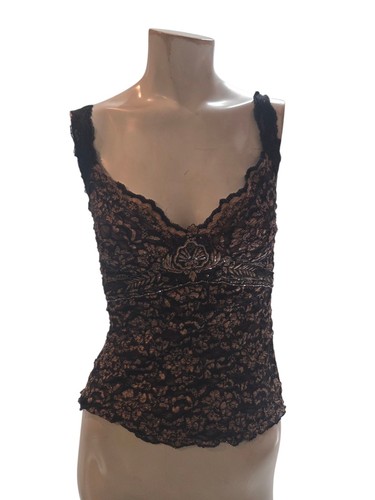 Ann Ferriday Women's Set O/S Black Lace Camisome Wrap Tie - Picture 7 of 14