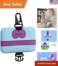 Dog Poop Bag Holder Mini,Hands Free Poop Bag Holders with Hook & Clip & Snap,...