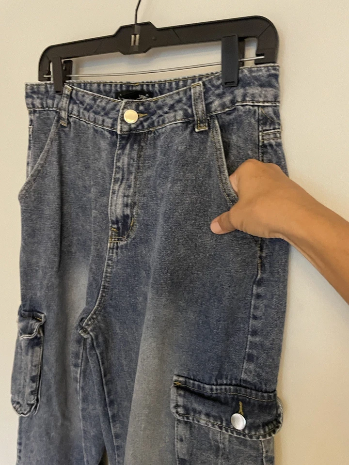 Y2K 90 年代 Charlotte Russe 宽松工装牛仔裤。 M 码 — 第 3/4 张图片