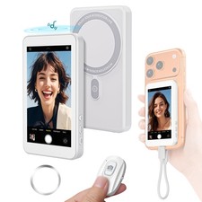 Vlog Selfie Monitor Screen for iPhone 17 Series Android,Built-in Speaker,Wirel