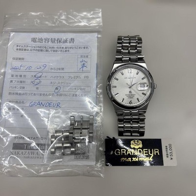 Grandeur B5515 Quartz Mens Watch Stainless Steel Case 3 Hand Movement Classic