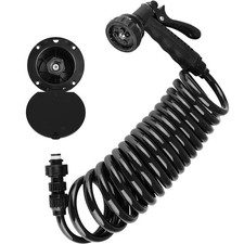 Dura Faucet DFSA188BK RV Exterior Quick Connect Detachable Sprayer, Hose, Por...