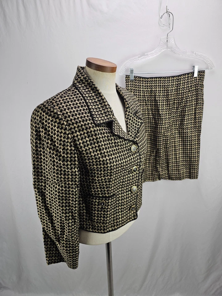 Barami Mujer Negro y Dorado Falda Traje Chaqueta 12 Falda 10 Foto 2 de 4