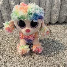 Ty Beanie Boos “Rainbow” the Poodle Puppy Dog 6” Plush Toy
