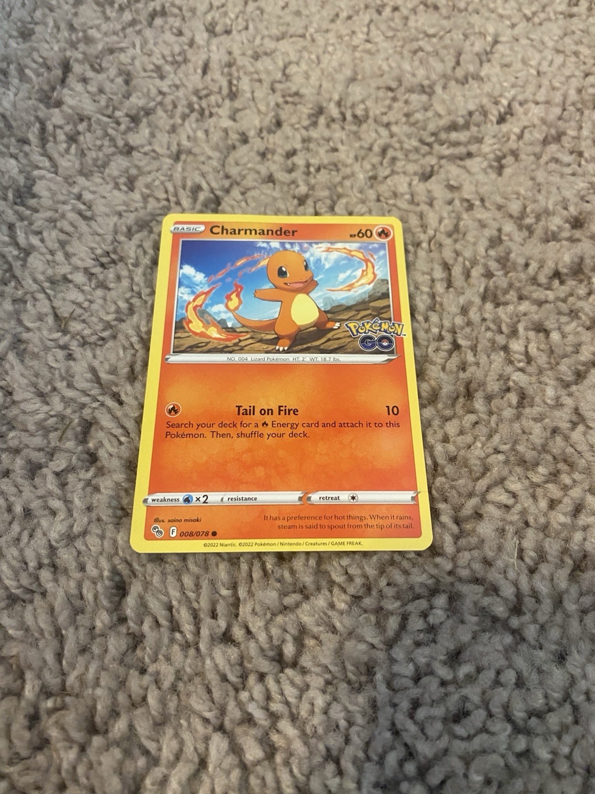 Charmander 008/078 Pokémon GO Regular