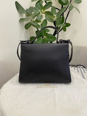 DELVAUX Tempête GM Black Leather Satchel Bag | eBay