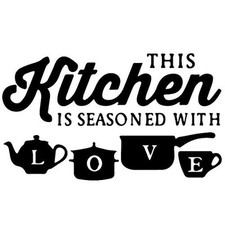 Kitchen Art Font Decorative Wall Stickers PVC Material Decals for Kitchen Wall