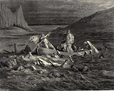 Dore Gustave 24 Soon as Both Embark D Cutting the Waves Goes Vintage Art Print P