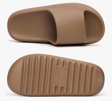 Comwarm Cloud Slide Sandals Recovery Pillow Slippers 7.5-8.5 Women/6-7 Men Brown