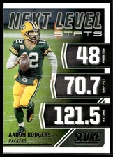 2021 Score Next Level Stats Aaron Rodgers Green Bay Packers #NL4