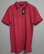 Psycho Bunny Polo Shirt Men's Size 5 medium Raspberry Classic 100 Pique Cotton