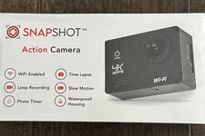 SNAPSHOT ACTION CAMERA 4k Wi-Fi As Card Waterproof Loop Recording Brand New