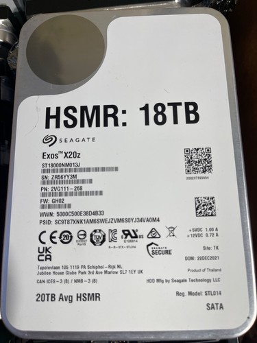 20 pc LOT NOT WORKING x SEAGATE ST18000NM013J 3.5" SATA 18TB 7200RPM HARD DRIVE - Picture 4 of 4
