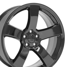 One 20 Inch Black Alloy Wheel For 2014-2023 Dodge Challenger Charger Magnum Hlbf