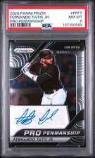 2020 PANINI PRIZM PRO PENMANSHIP #PPFT FERNANDO TATIS JR. PRO PENMANSHIP PSA 8