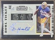 Darrin Hall 2019 Contenders Draft Autograph Rookie Bowl Ticket /99 Pittsburgh