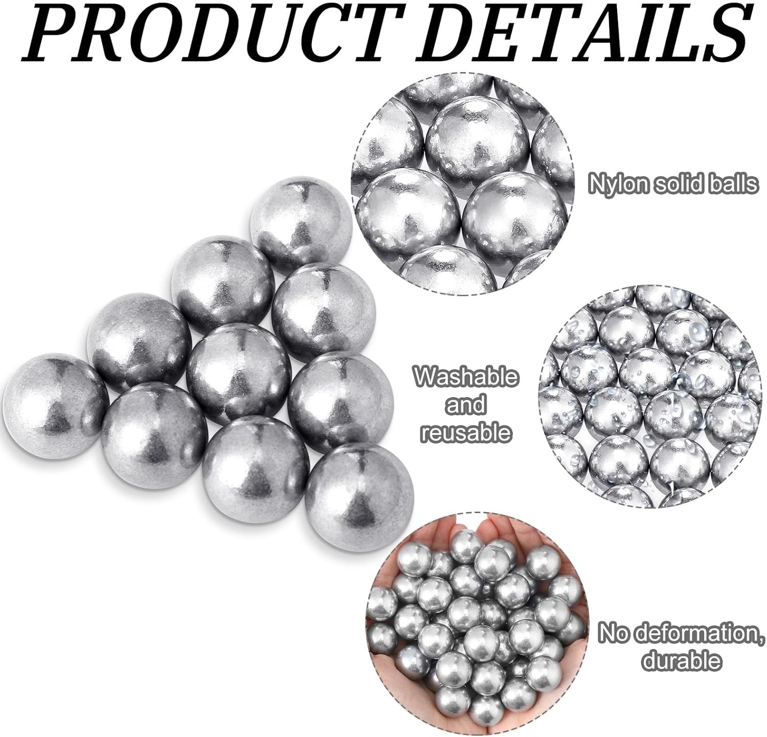 Gisafai 150 Pcs 68 Caliber Aluminum Paintball Ammo Practice Paintball Powerful N