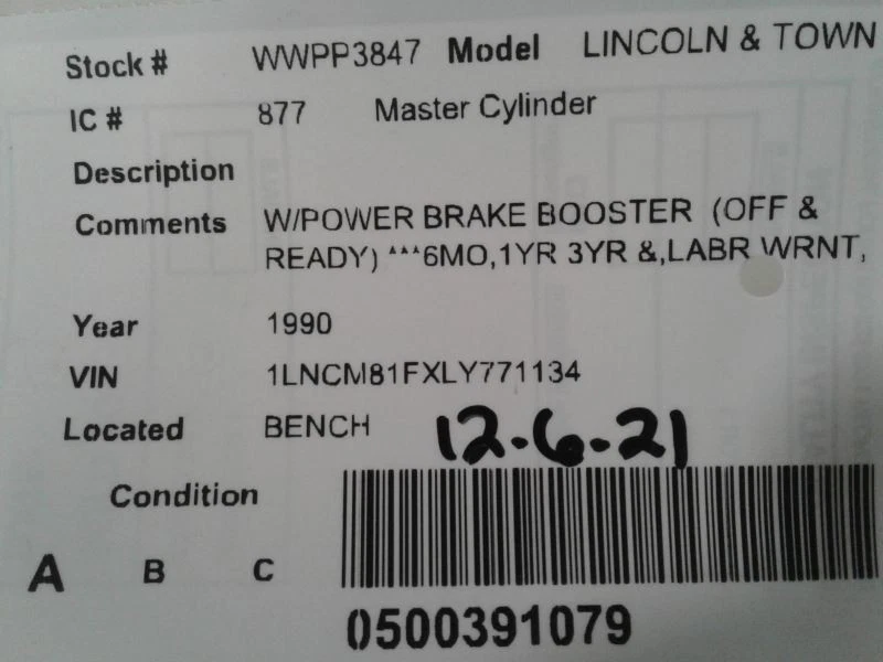 Cilindro maestro de freno con ABS compatible con 90-95 SABLE 1492132 Foto 4 de 4