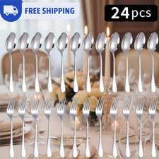Dessert Forks And Spoons Set 24pcs Set Fork & Spoon Stainless Steel Wholesale UK