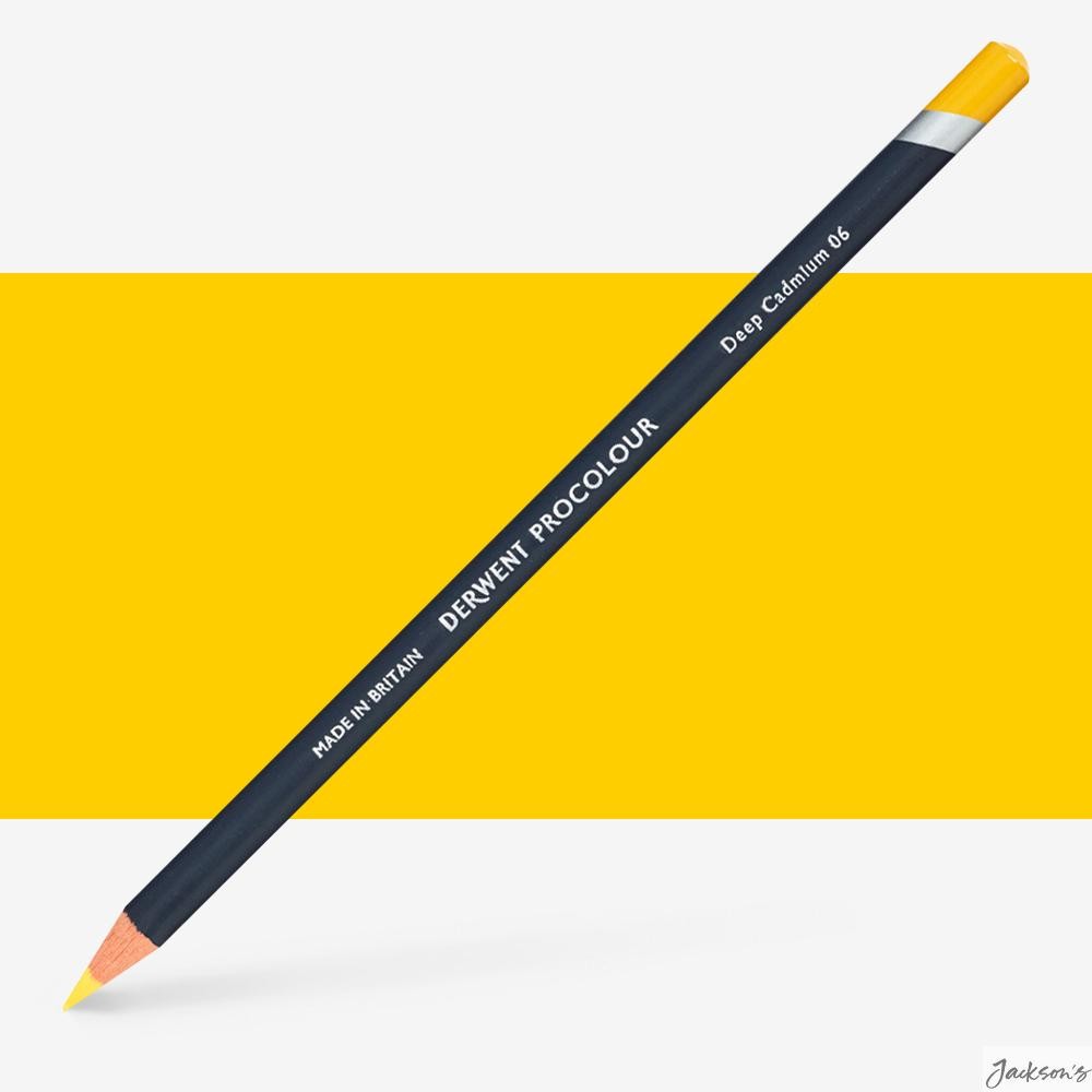 Derwent Procolour Coloured Pencil Vegan Wood Deep Cadmium 06 For Drawing