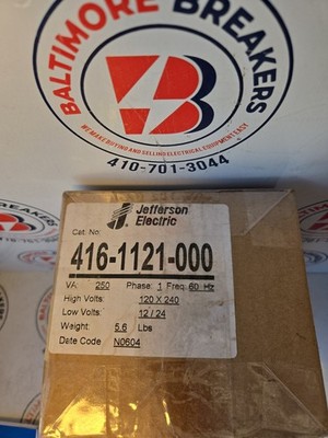 **NEW IN BOX** 416-1121-000 Jefferson Electric Transformers, Buck-Boost Series