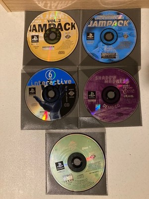 Lot of 5 Playstation Demo Discs Jampack Interactive Pizza Hut Shadow Madness