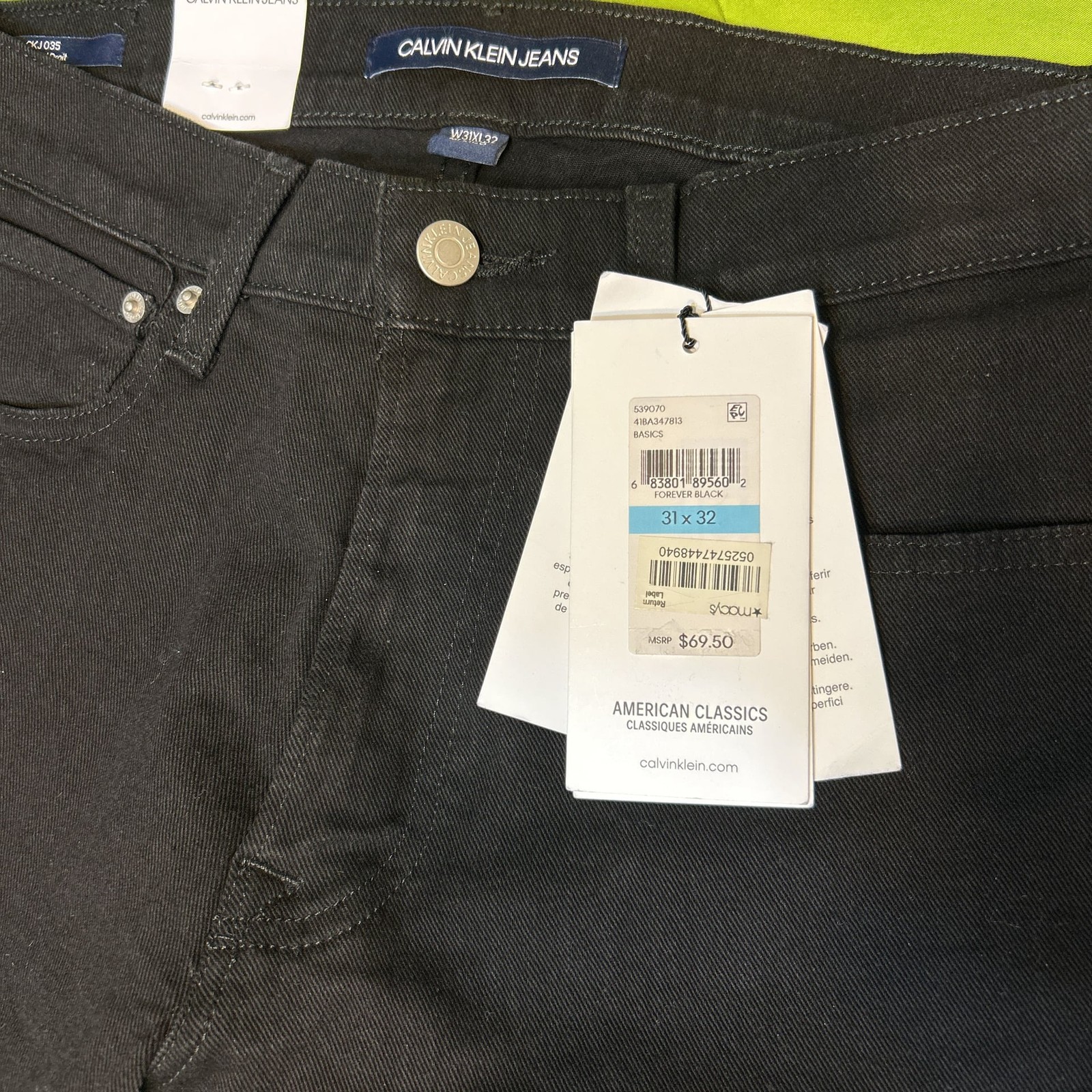 's Slim Straight Leg Jeans In Black
