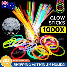 1000PCS Color Mixed Glow Sticks Party Glowsticks Bracelets Light No Flame AU