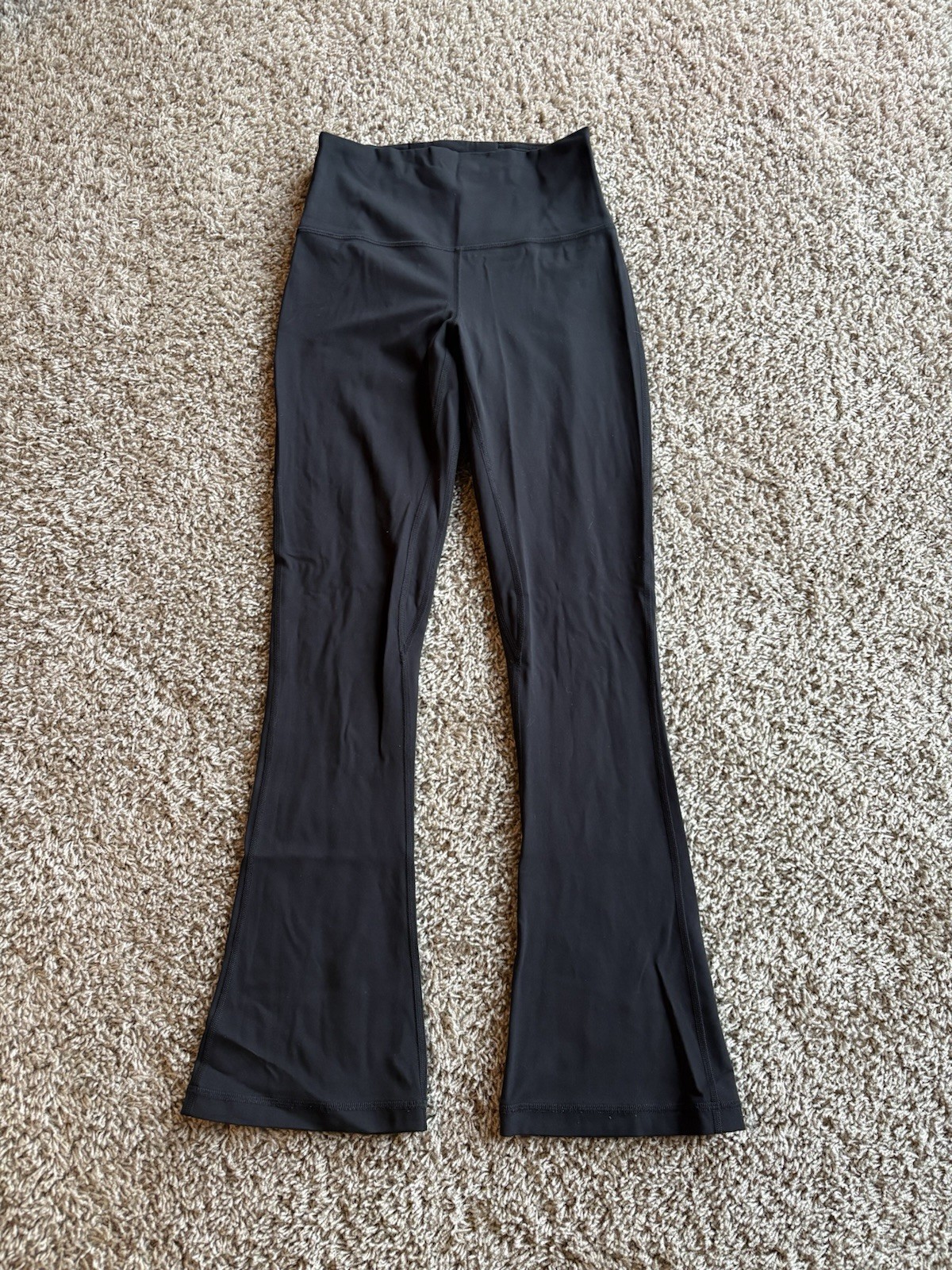 Lululemon Women's Align High Rise Mini Flare Black Legging Short Inseam Size 6
