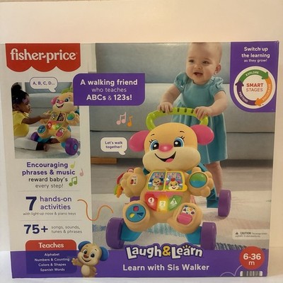 New Box Fisher-Price Teaching ABCs & 123s Laugh & Learn Musical Walker