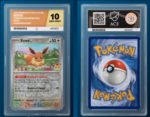 ACE Grading 10 Gem Mint Eevee 074/131 Prismatic Evolutions Pokémon Day