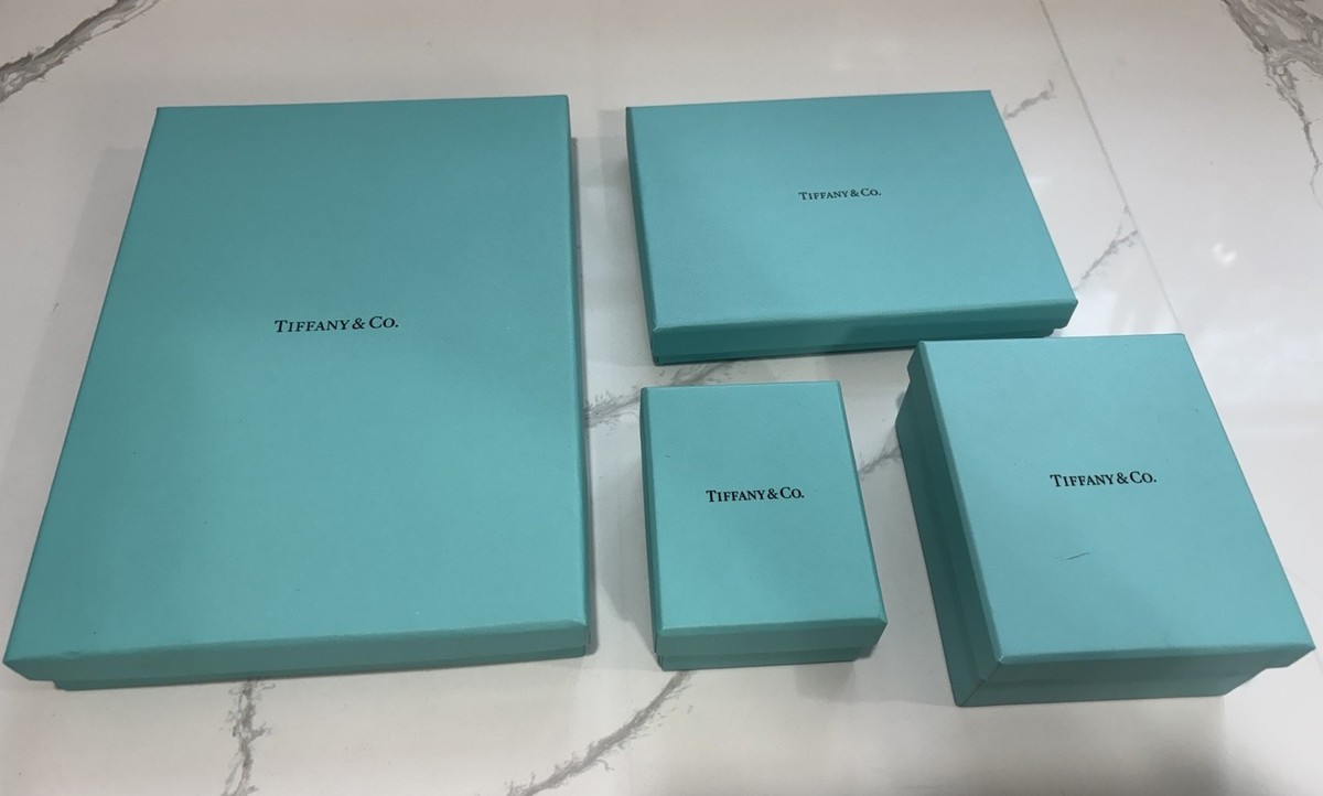 Original Tiffany Set Of 4 Boxes With Ring And Jewelry Cases